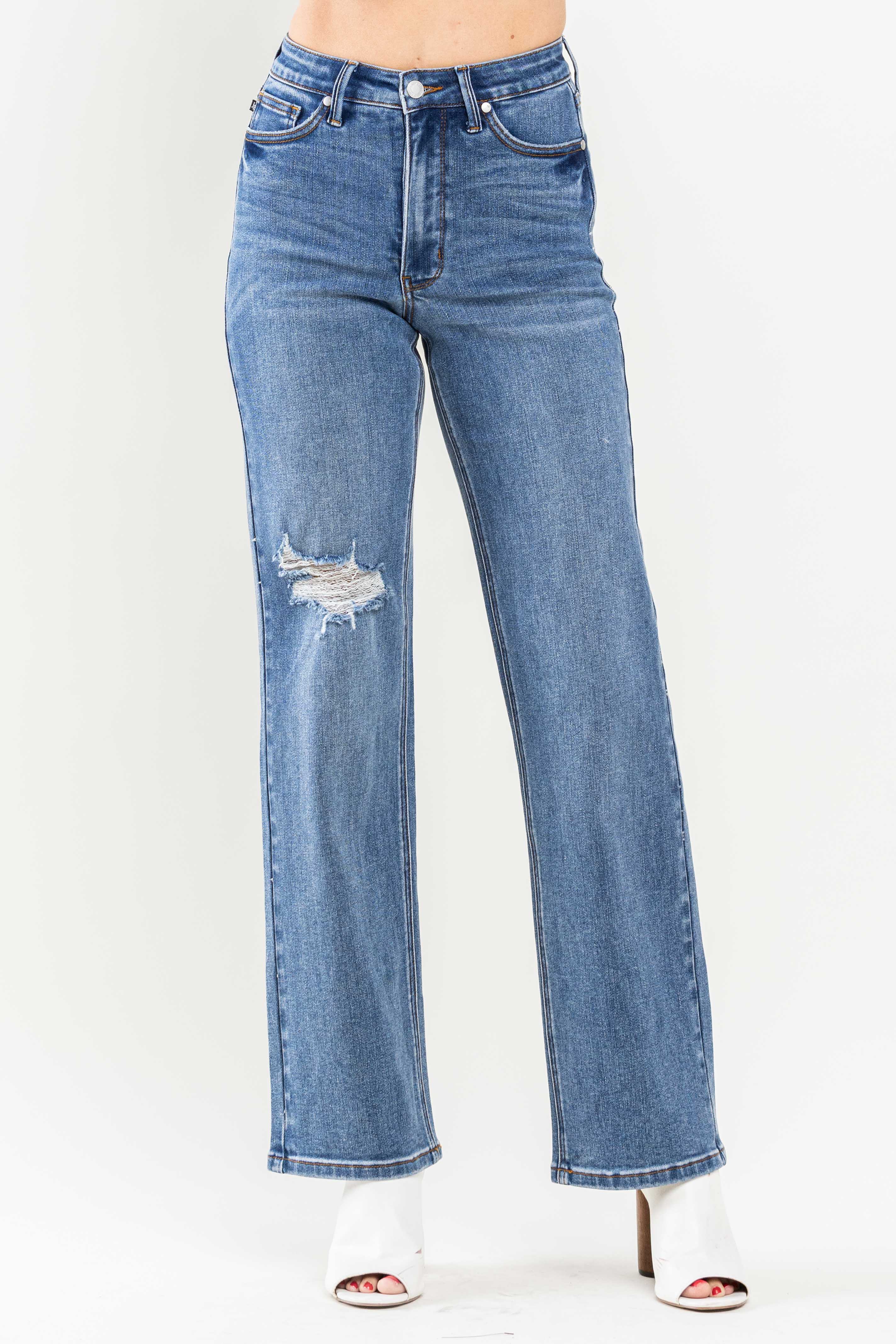 Judy Blue 90's High Waist Tummy Control Straight Jeans