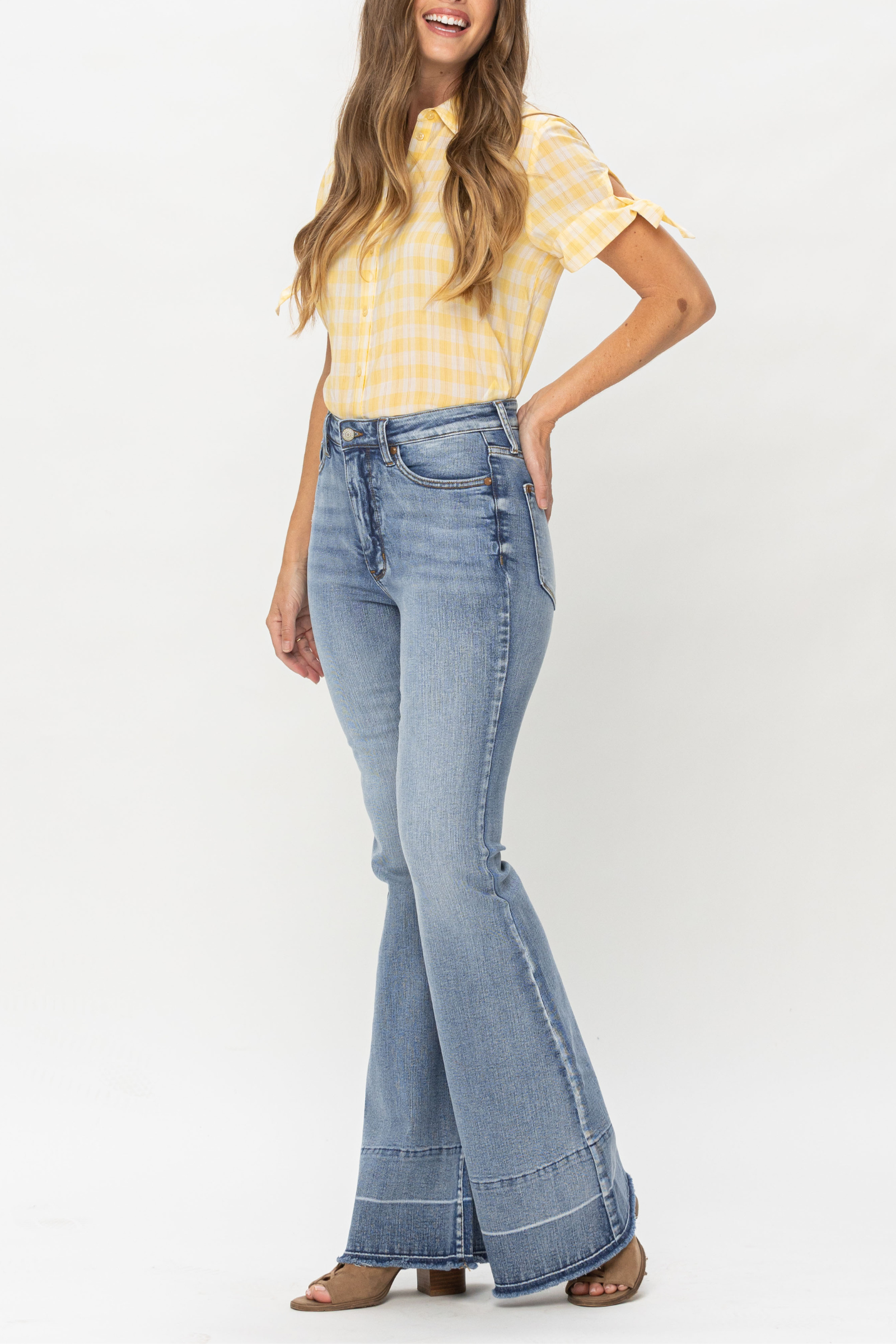 Judy Blue High Waist Tummy Control Release Hem Flare