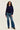 Judy Blue High Waist Petite Tummy Control Double Button Flare, Inseam 30"