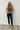 Fallon Mid Rise Adjustable Waist Raw Hem Skinny Jeans