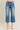 Judy Blue High Waist Back Pocket Embroidery Raw Cut Hem Crop Wide