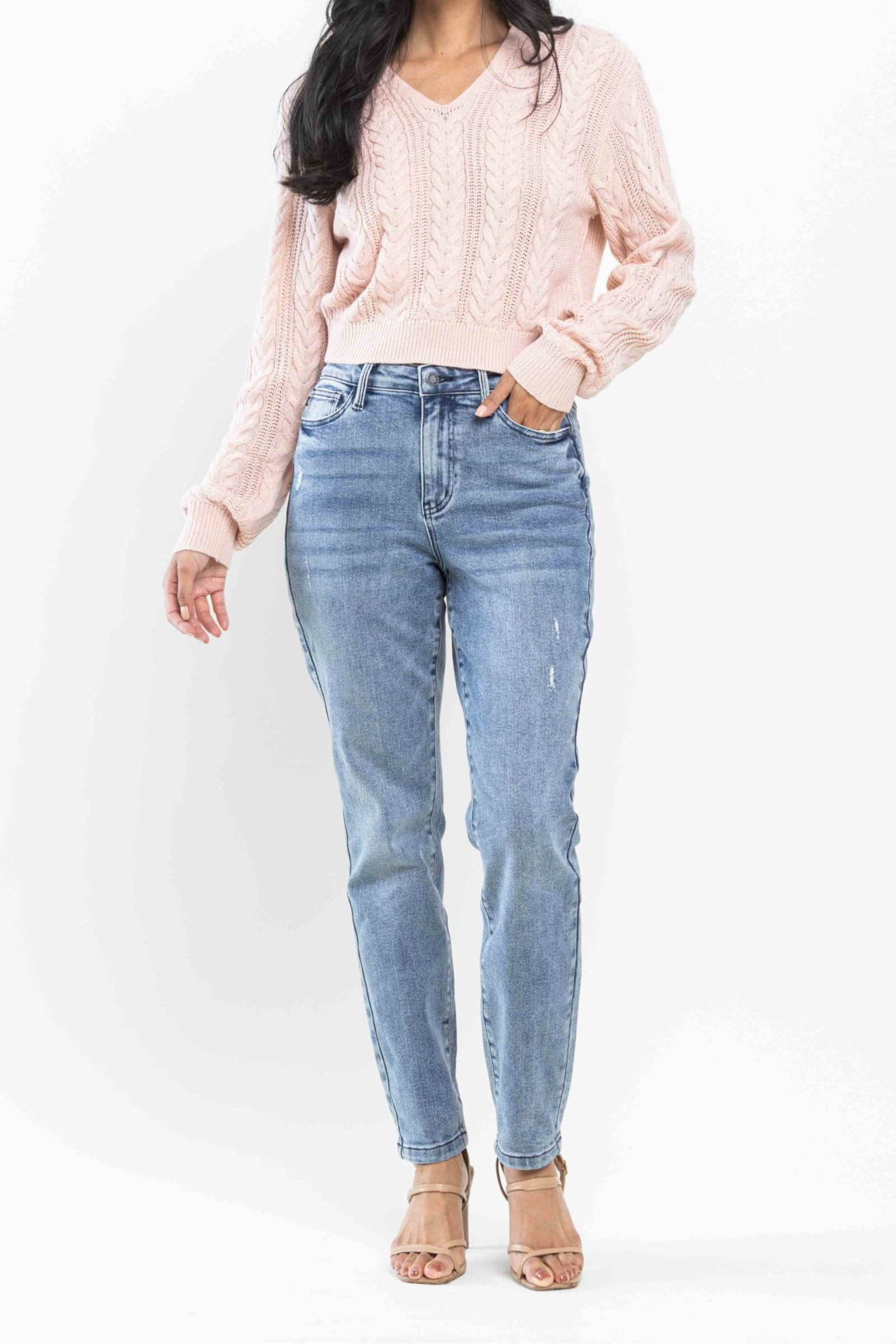 Judy Blue High Waist Vintage Destroy Slim Jeans