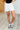 Ainsley High Rise Double Roll Cuffed Shorts in White