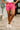 For the Love of the Game Mineral Wash Shorts in Fuchsia