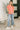 Grace & Virtue Balloon Sleeve Blouse in Coral