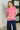 Grace & Virtue Balloon Sleeve Blouse in Fuchsia
