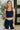 Gym and Juice Ribbed Knit Square Neck Tank in Navy