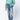 A model wearing Judy Blue High Waisted Release Hem Ankle Straight Leg Jeans, full-length front view showcasing a mint green top and distressed detailing.