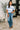 Known for a While Knit Blouse in White and Blue