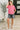 Leave It to Me Waffle Knit Relaxed Tee in  Pink