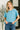 Leave It to Me Waffle Knit Relaxed Tee in Teal