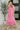 Softly Spoken Textured V-Neck Dress in Hot Pink
