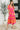 Whispering Willow V-Neck Dress in Fuchsia