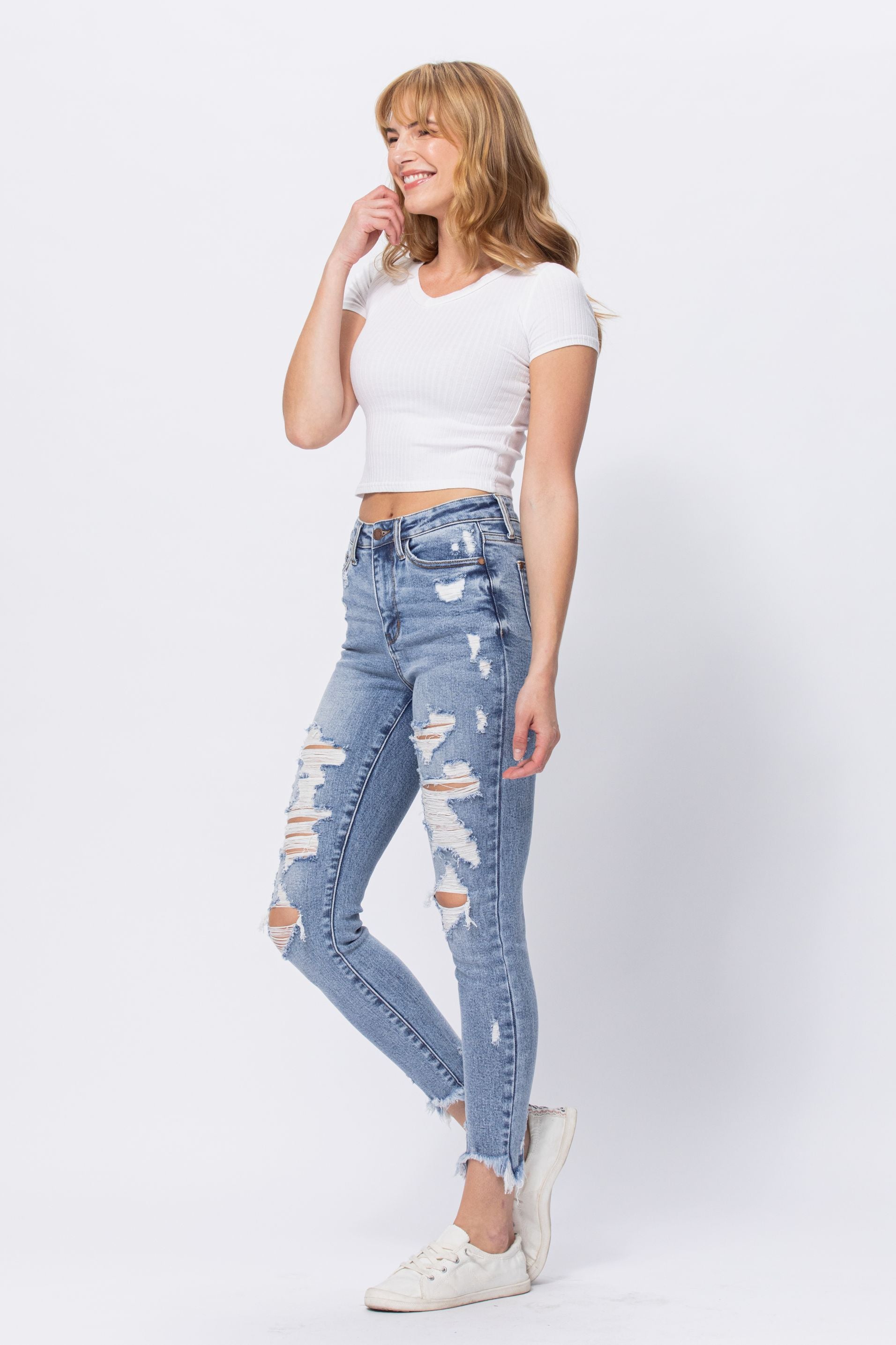 Judy Blue, High Waist, Tummy Control Black Wash Skinny