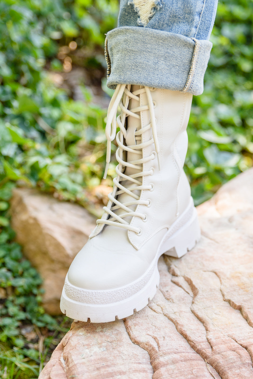 Autumn Feels Combat Boots-Womens-Watermelon Apparel
