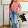 Behind The Scenes Waffle Knit Top-Womens-Watermelon Apparel