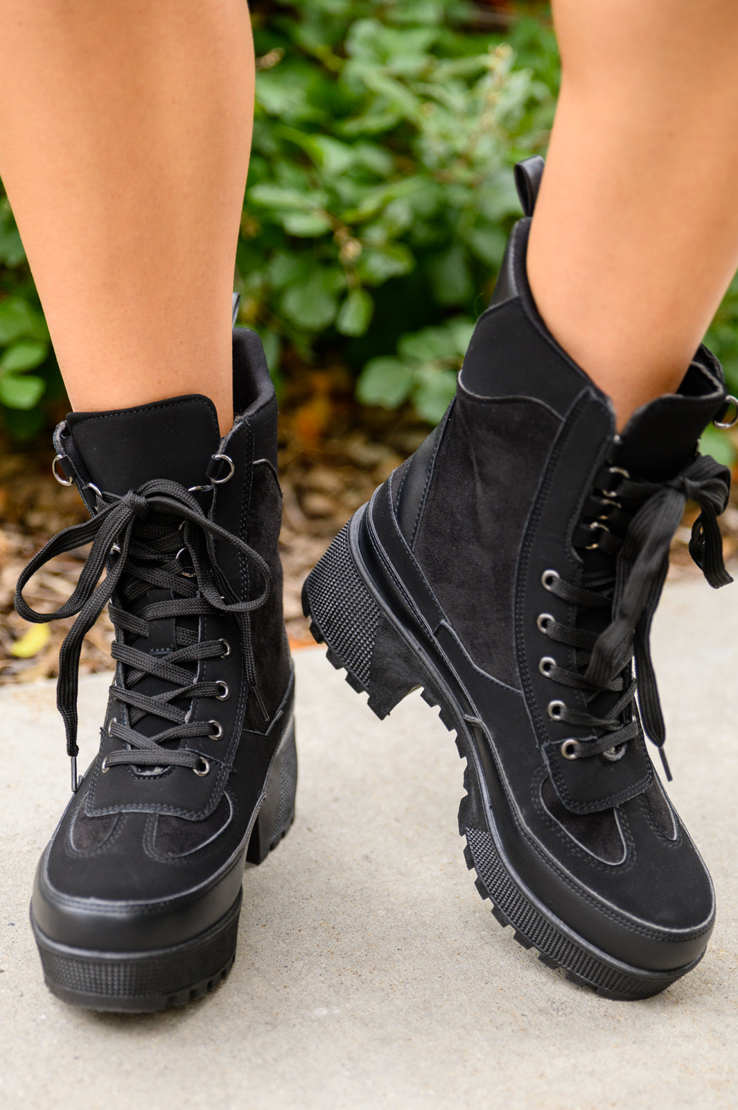 Desert Nights Lace Up Boots In Black-Womens-Watermelon Apparel
