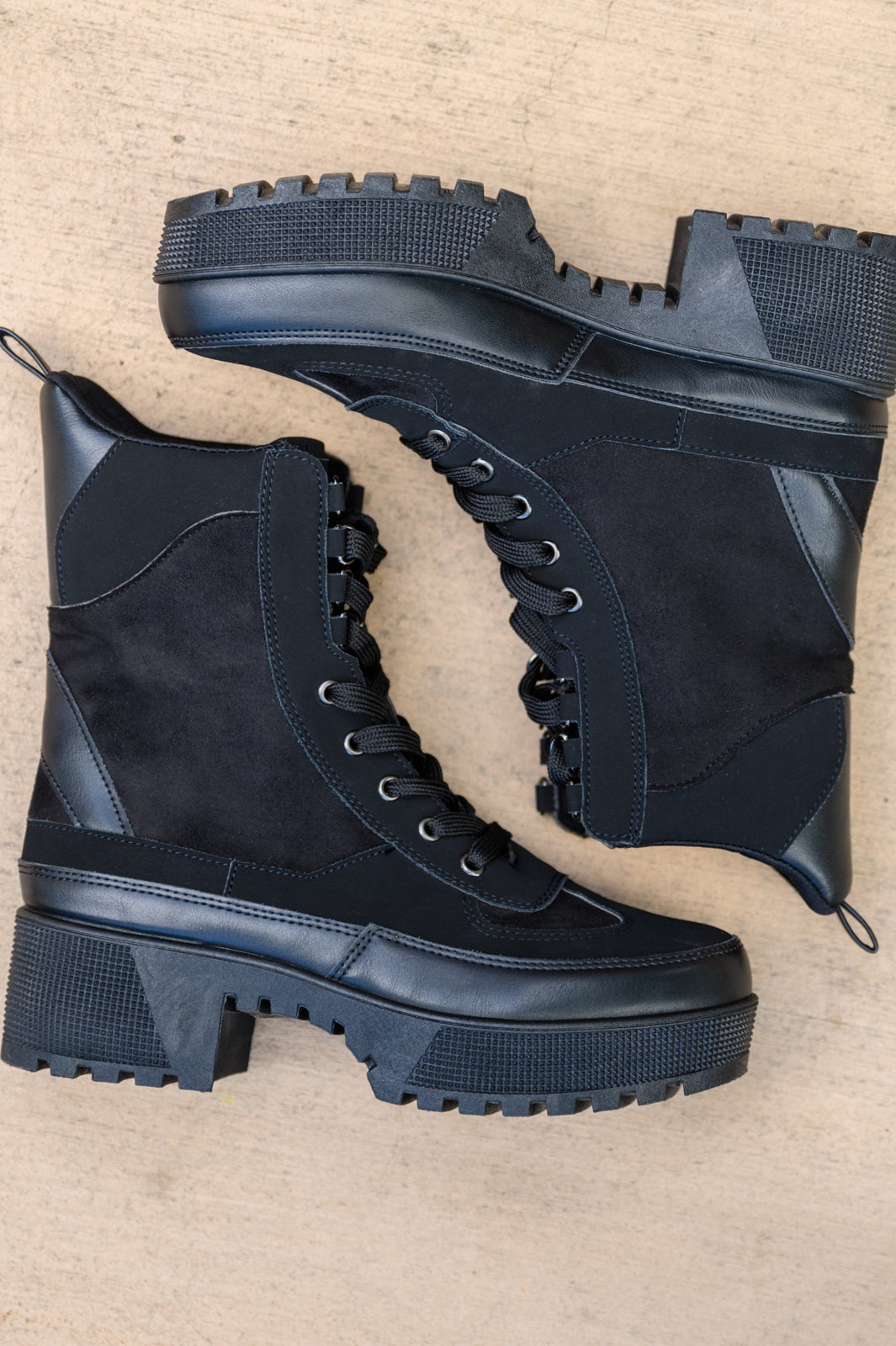 Desert Nights Lace Up Boots In Black-Womens-Watermelon Apparel