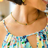 Drops of Turquoise Gold Necklace-Womens-Watermelon Apparel