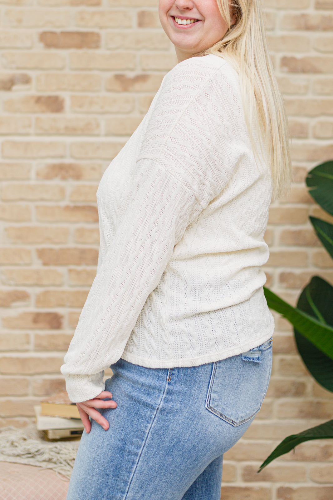 Keep Me Here Knit Sweater in Cream-Womens-Watermelon Apparel