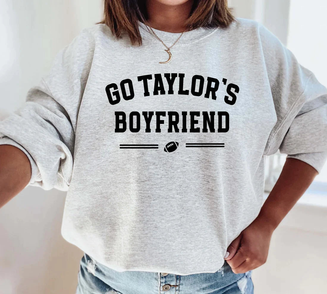PREORDER: Go Taylor's Boyfriend Sweatshirt In Ash Grey